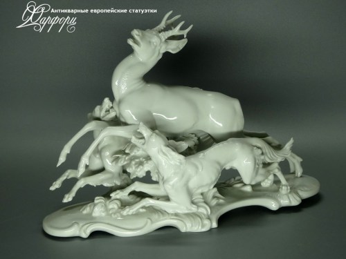Купить фарфоровую статуэтку Rosenthal Гончая охота на косулю